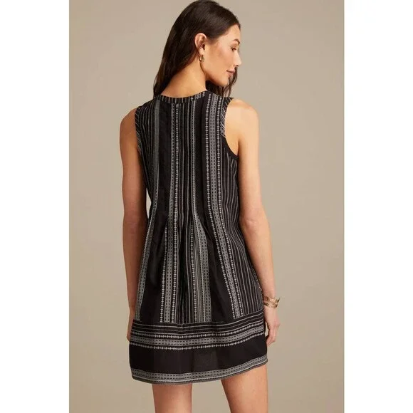 Lucky Brand Pintuck Mini Dress Size M Black NWT $119 - Picture 3 of 6